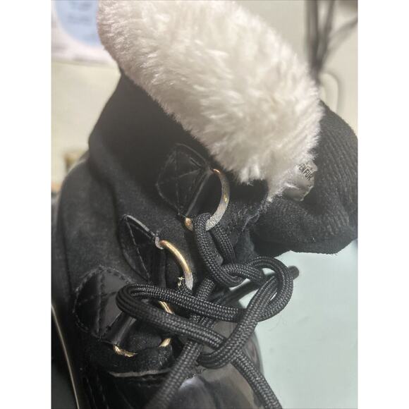 Alpine Design Black Leather Duck Boots Women’s Sz 9 Winter 7068-BLK Aspen Fur - Picture 12 of 12